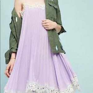 Anthropologie Lavender Slip Dress